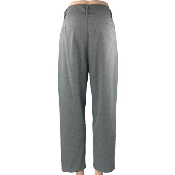 Zara Women's Gray Straight Leg High Waisted Pleated Trousers Dress Pants Size XS - Picture 3 of 5